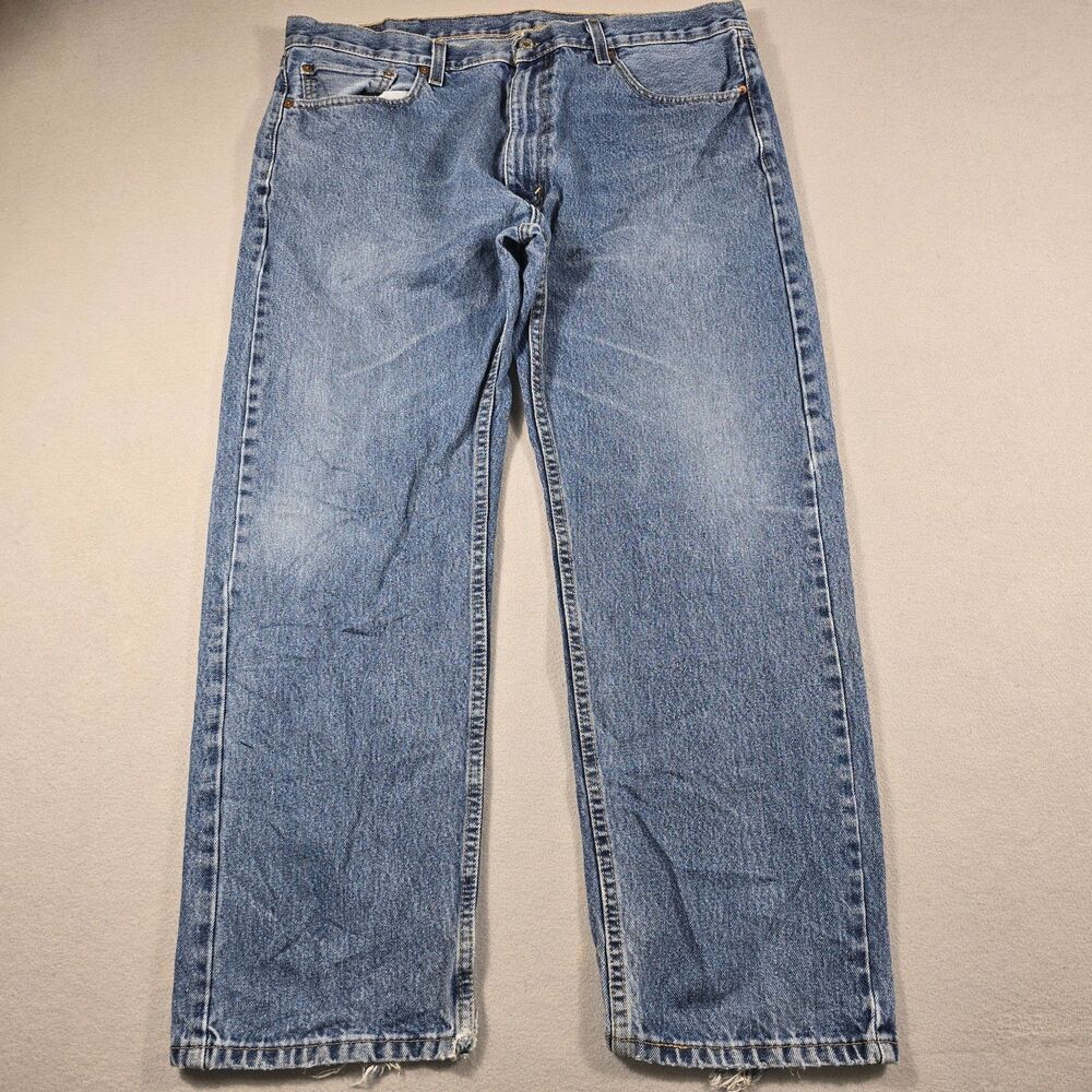 Levi's 505 Men's 40x30 Light Wash Blue Regular Fit Jeans
